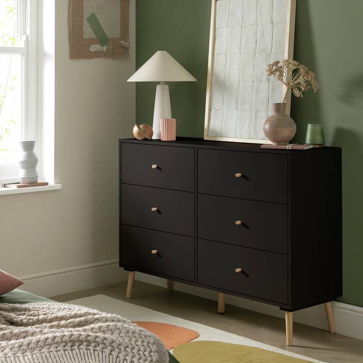 Habitat Otto 6 Drawer Chest - Black 0
