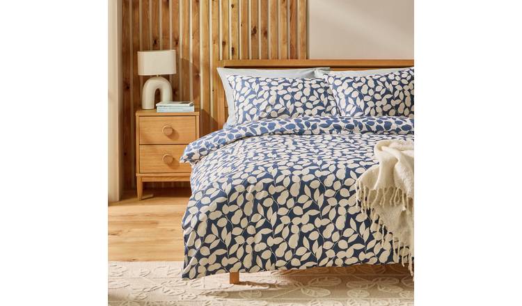 Argos Home Floral Print Blue Bedding Set - Double