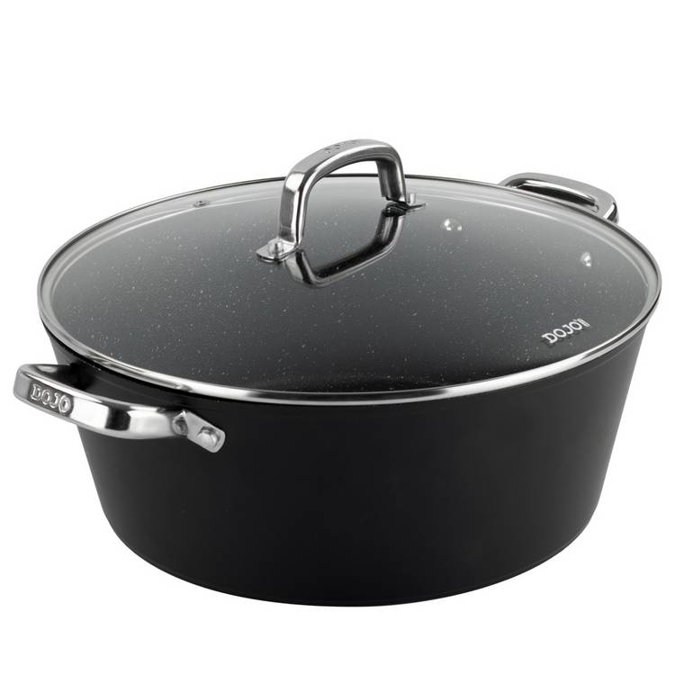 Dojo Hero Neverstick+ 8L Aluminium Casserole Dish - Black 0