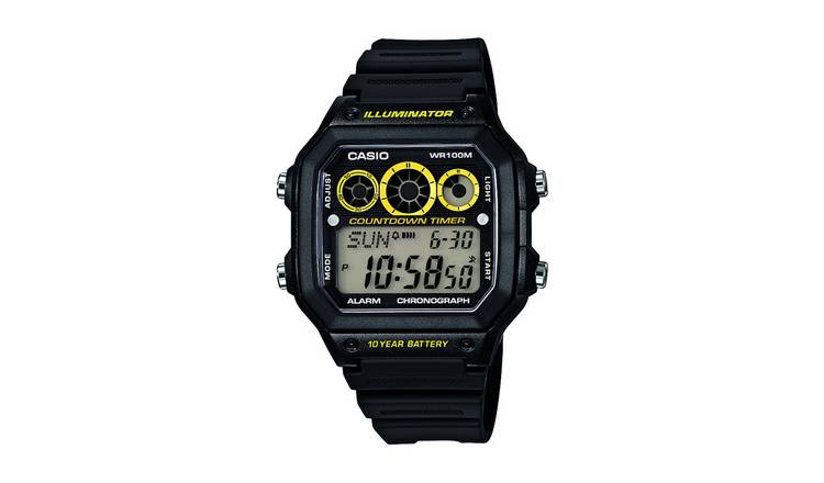 Buy Casio Men's Illuminator Black Resin Strap Watch | Men's watches | Argos