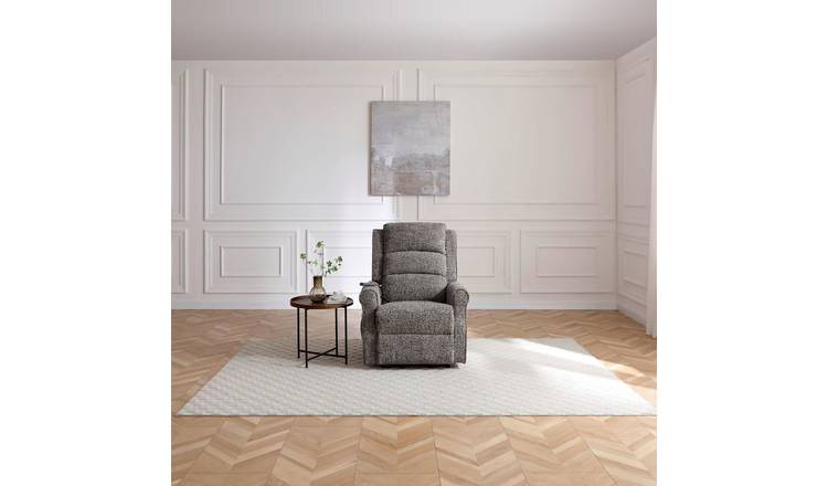 Kyoto Betsy Fabric Power Recliner Chair - Grey