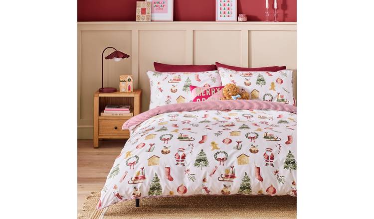 Argos Home Christmas Icons White Bedding Set - Toddler