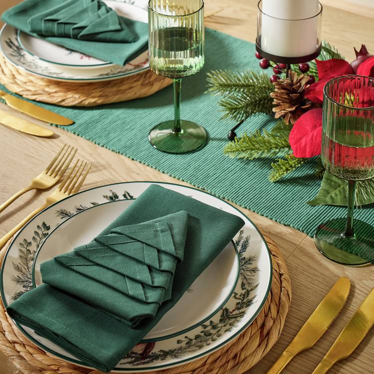 Argos Home Set of 4 Napkins - Green 0