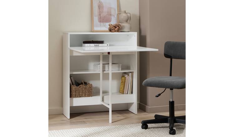 Argos Home Toby Fold Out Desk - White