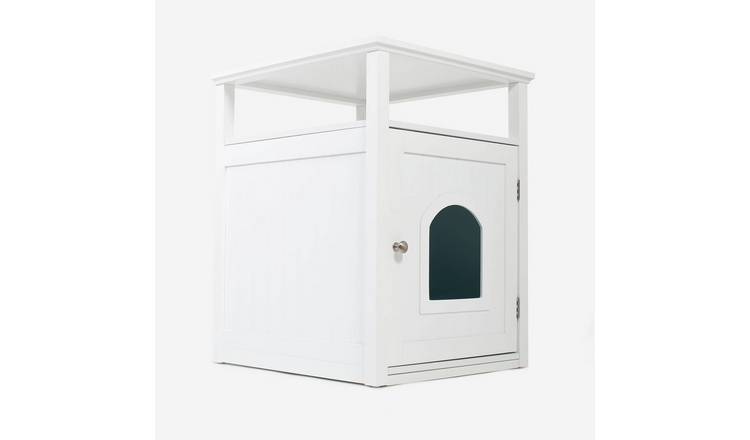 Lords & Labradors Cat Washroom and Litter Tray - White