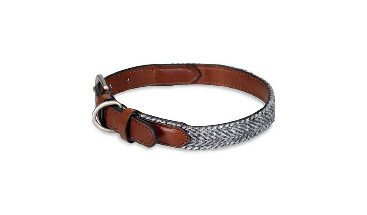 Petface Herringbone Leather Dog Collar - Small