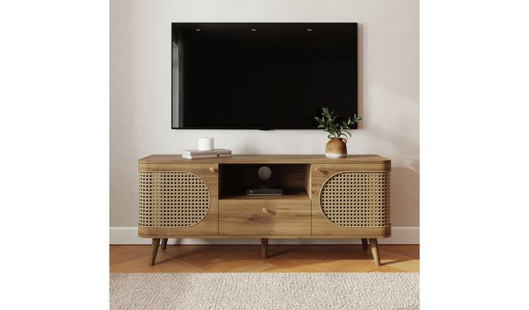 GFW Sorrel 2 Door 1 Drawer TV Unit - Natural