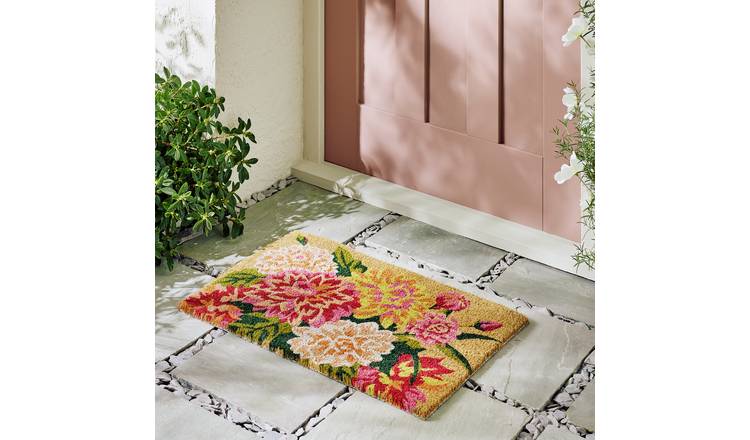 Argos Home Floral Coir Doormat - 40x60cm