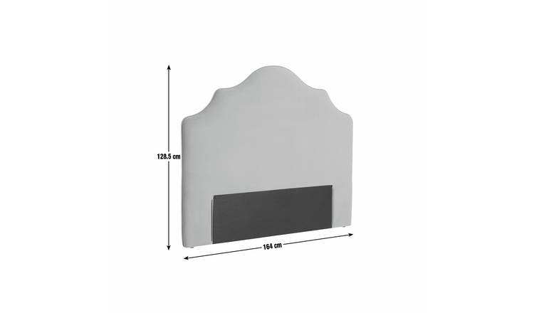 Habitat Daphne Fabric Kingsize Headboard - Grey