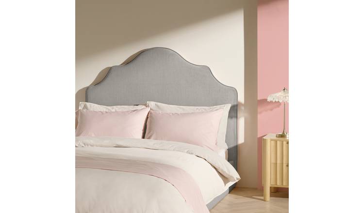 Habitat Daphne Fabric Kingsize Headboard - Grey