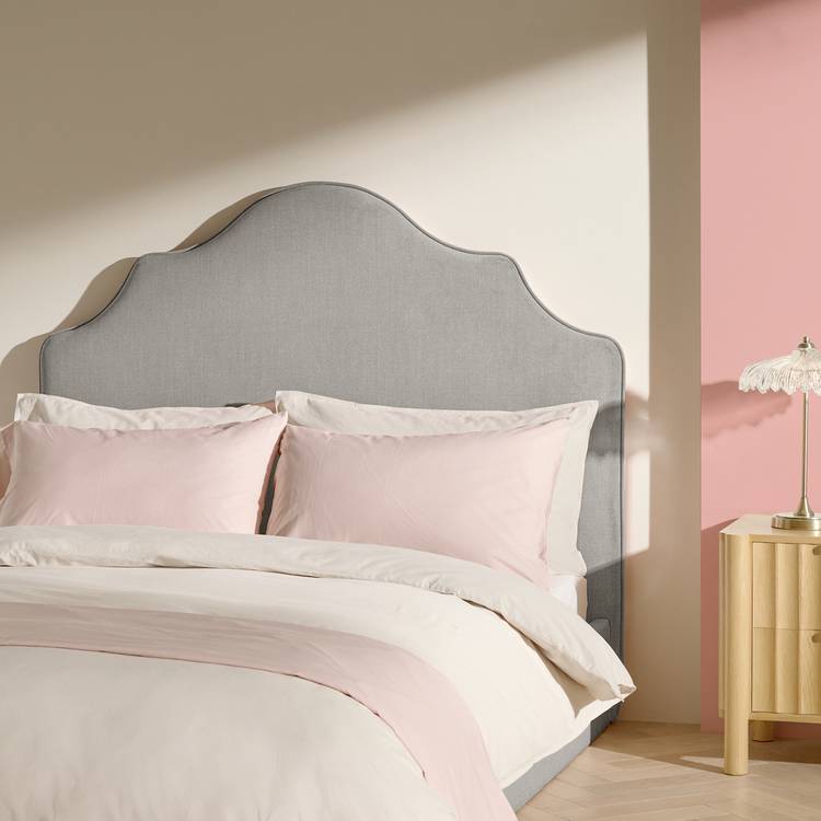 Habitat Daphne Fabric Kingsize Headboard - Grey 0