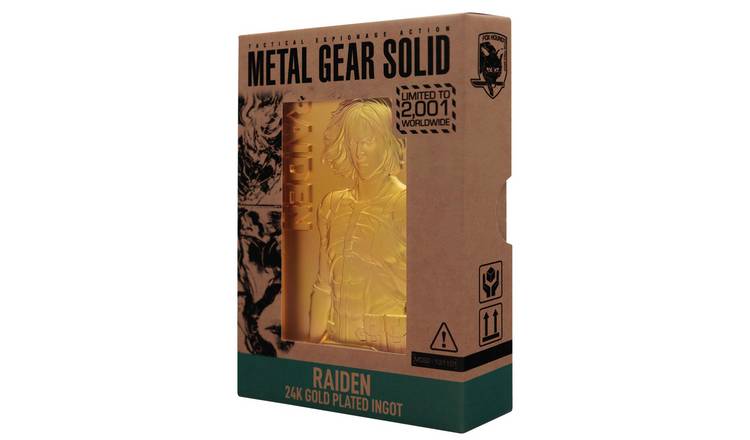 Fanattik Metal Gear Solid 2 24k Gold Plated Raiden Ingot