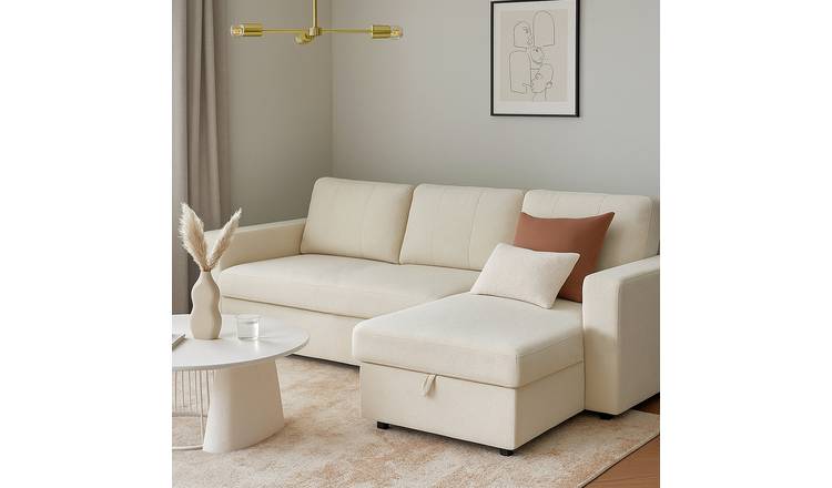 Aspire Nexis Right Hand Chaise Storage Sofa Bed - Natural