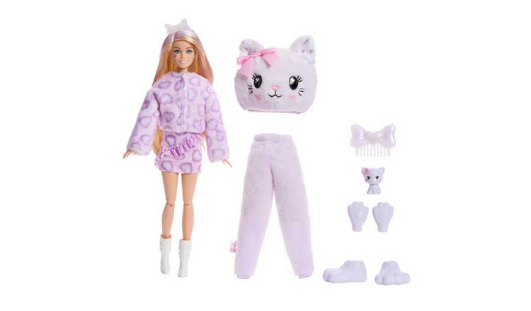 Barbie Reveal Cutie Reveal 13 Inch Doll with Sweet Bows Purple Kitten