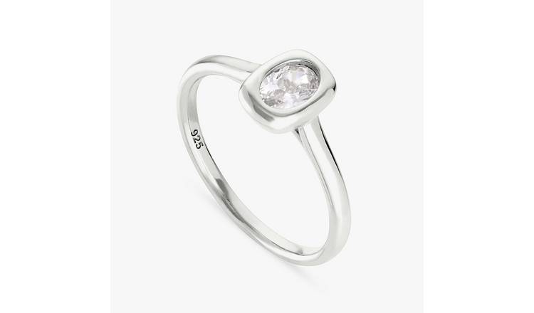 Revere Sterling Silver Cubic Zirconia Fashion Ring - Small