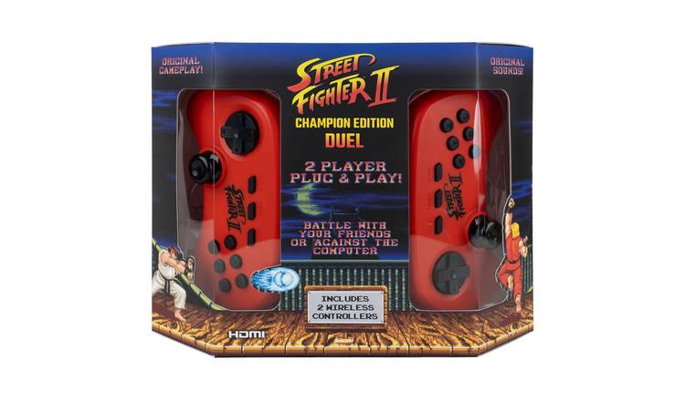 Fizz Creations Street Fighter II Duel Plug & Play Retro Gaming Console - Red