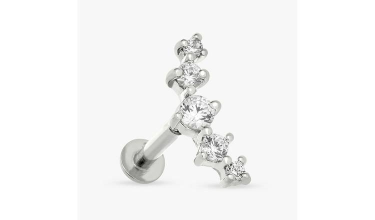 Revere Sterling Silver Crescent Flatback Earring