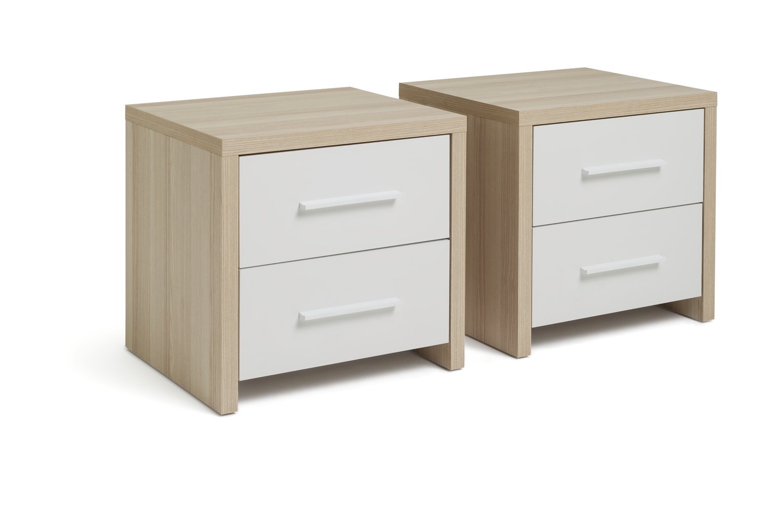 Argos Home Broadway 2 Bedside Tables Set -Oak Effect & White Review