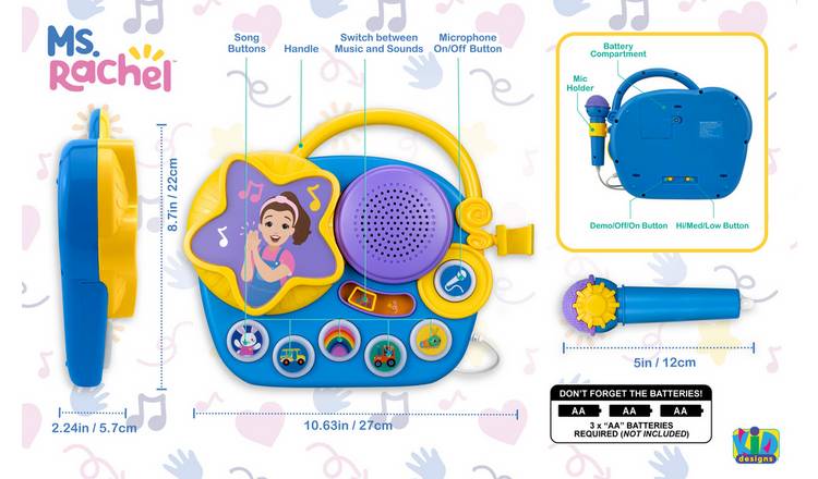 Ms Rachel Sing-Along Boombox Musical Toy