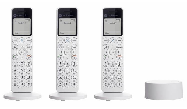 Motorola DOT413 Cordless Telephone with Answer Machine - Triple