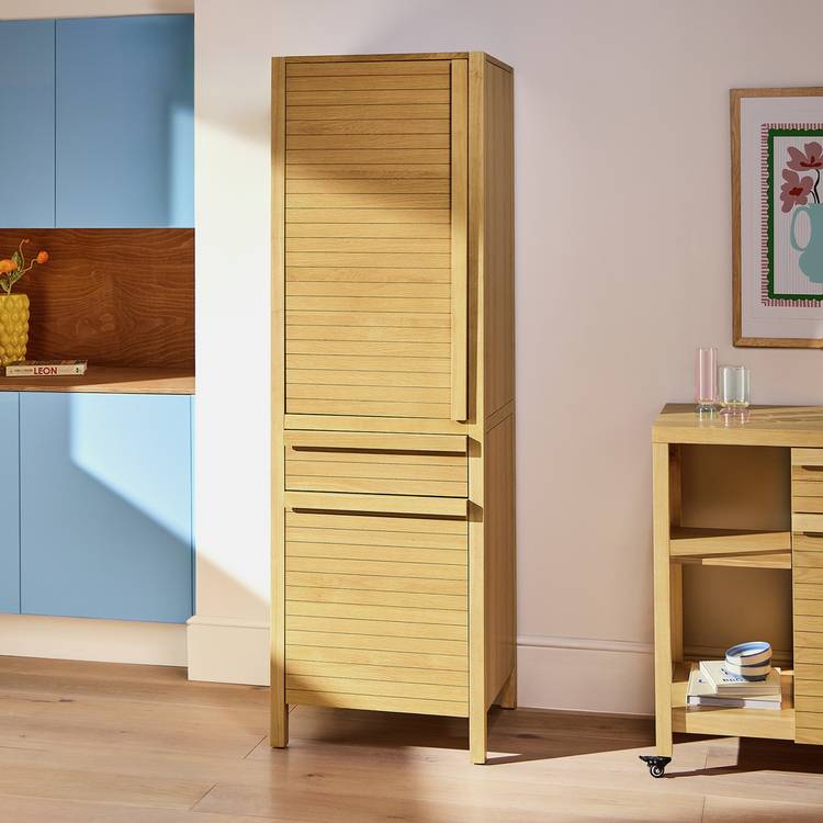 Habitat Leif Single Door Kitchen Larder - Oak 0