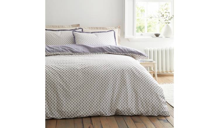 Bianca Cotton 200 TC Amelie Blue Bedding Set - Single
