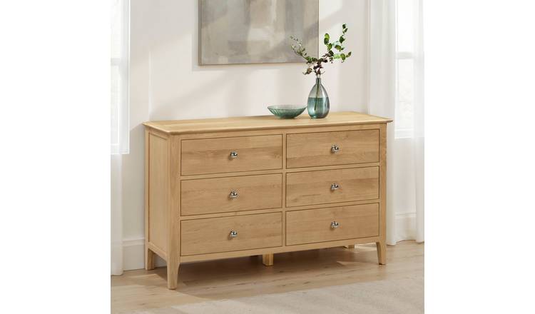 Julian Bowen Cotswold 6 Drawer Chest - Light Oak