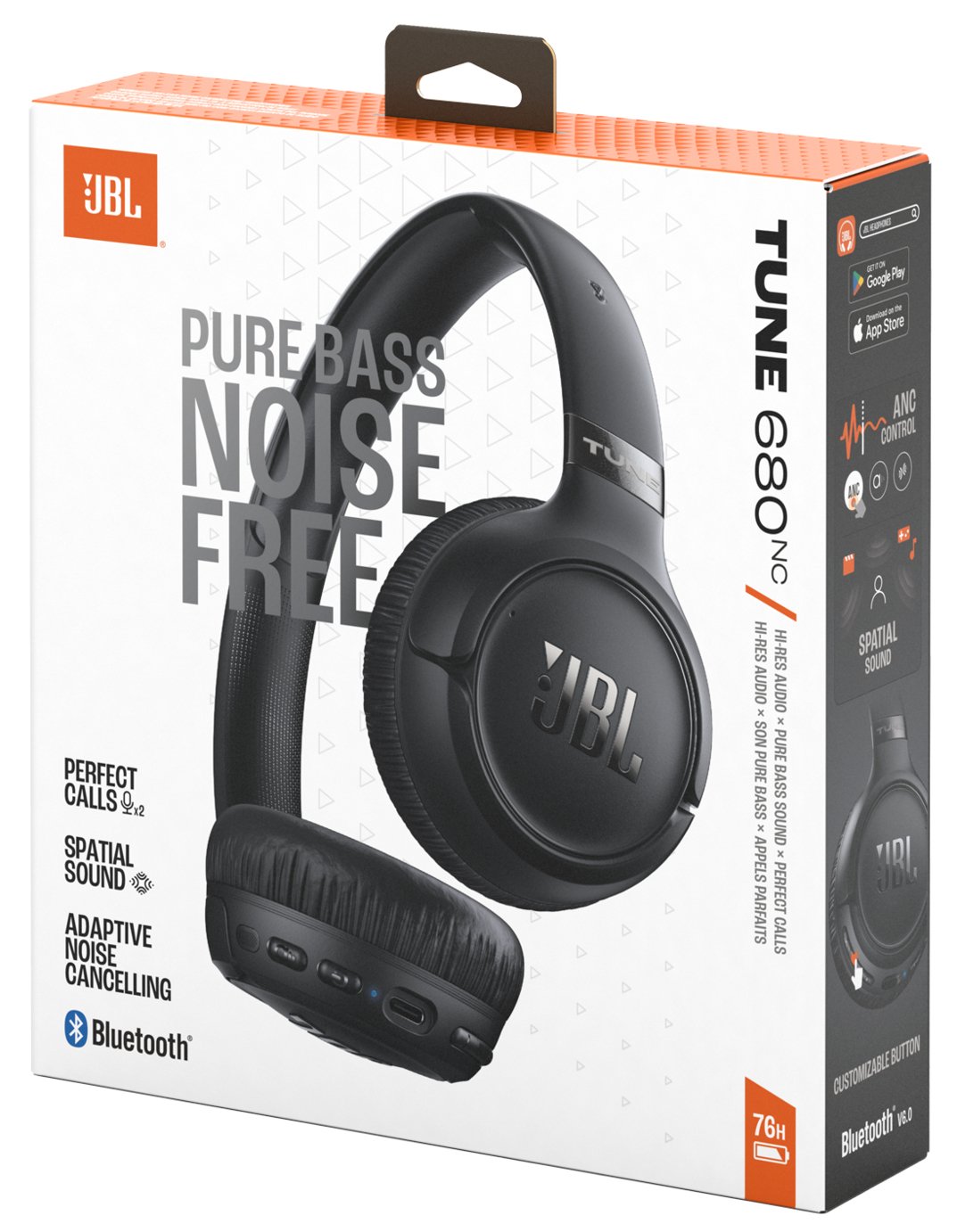 Buy JBL Tune 680NC Wireless On-Ear Bluetooth Headphones - Black
