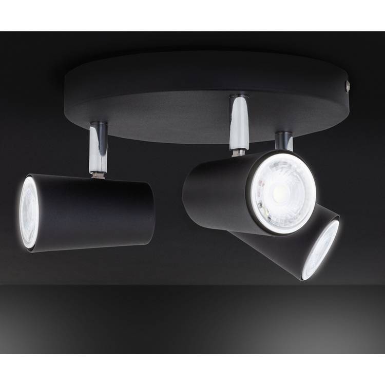 Argos Home 3 Light Spotlight Plate - Matt Black 0