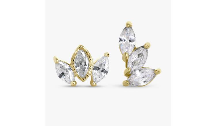 Revere Gold Colour Surgical Steel Flatback Stud Earrings