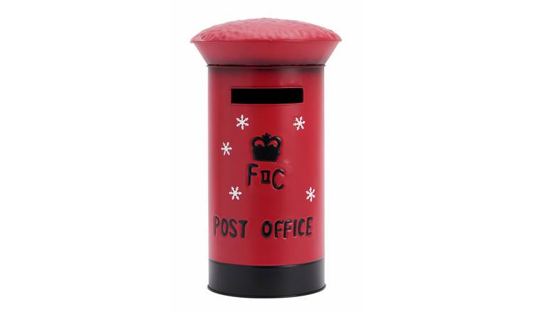 Argos Home Standing Metal Post Box Christmas Decoration