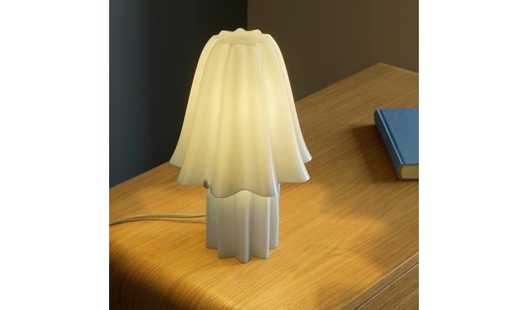 Habitat Winnie Handkerchief Glass Table Lamp - Light blue