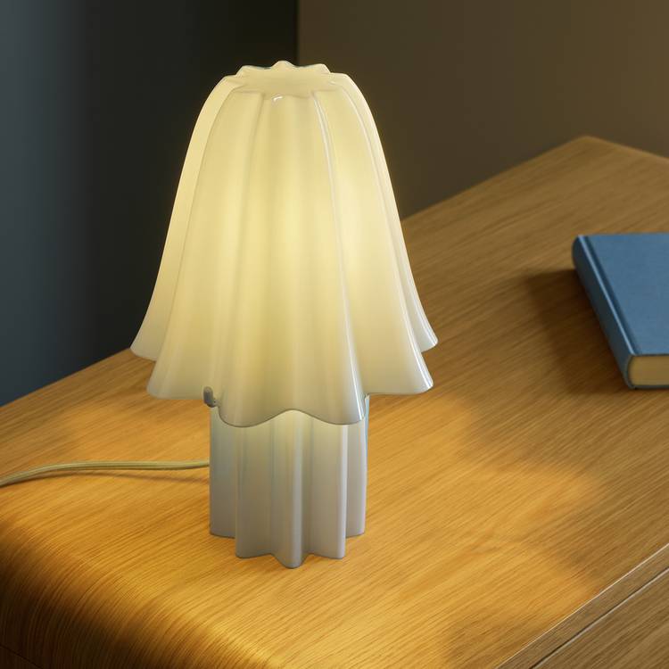 Habitat Winnie Handkerchief Glass Table Lamp - Light blue 0