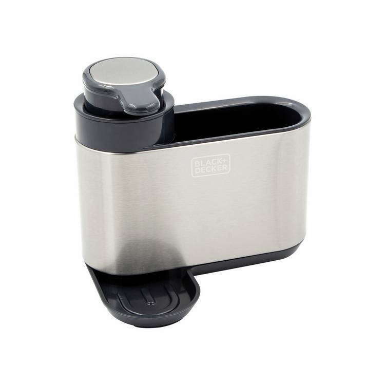 Black + Decker Sink Tidy with Dispenser - Stainless Steel 0