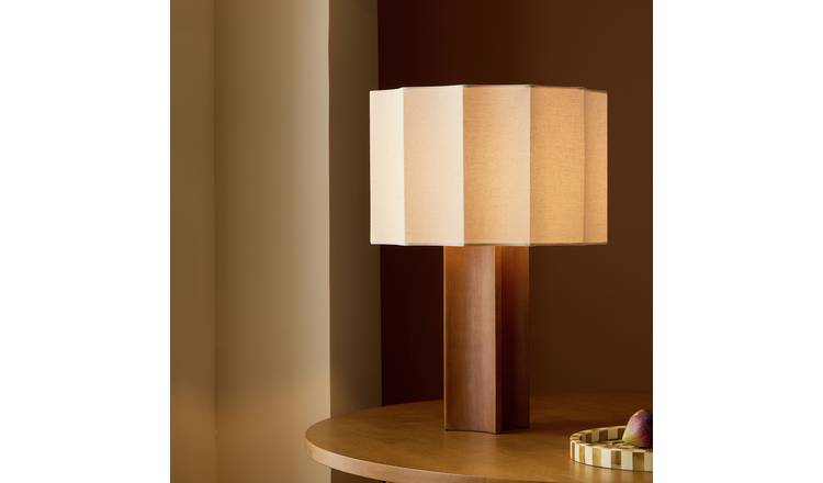 Habitat Avery Wooden Angular Table Lamp