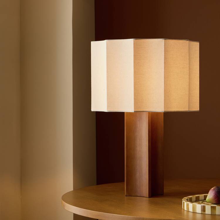 Habitat Avery Wooden Angular Table Lamp 0