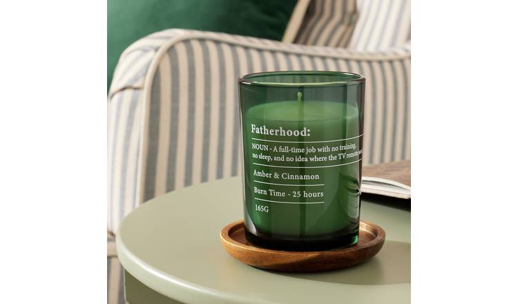 Argos Home Fatherhood Decal Jar Candle