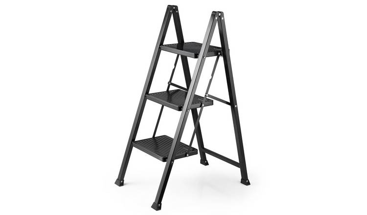 VonHaus 3 Tread Slimline Foldable Step Ladder
