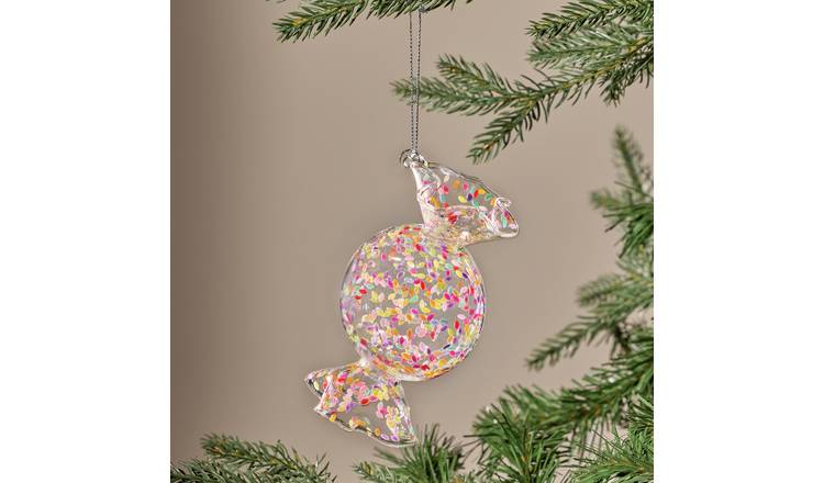 Argos Home Confetti Candy Hanging Christmas Ornament
