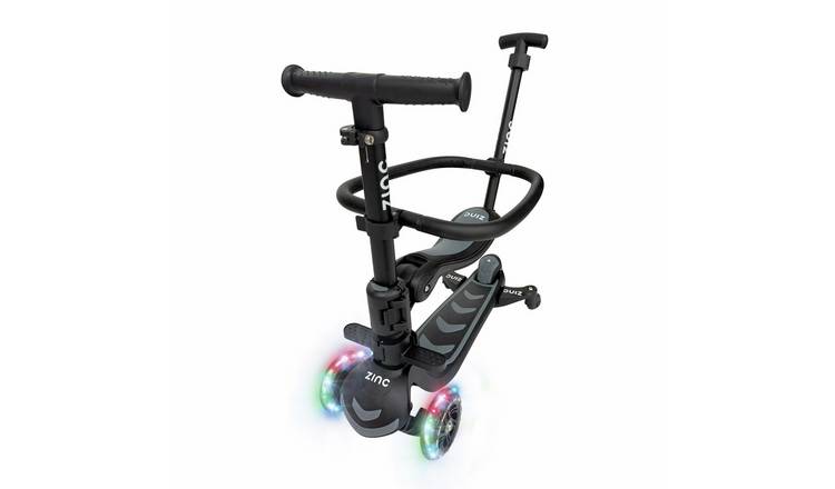 Zinc 5 in1 360 Three Wheel Folding Scooter - Black