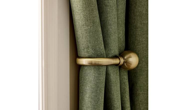 Argos Home 2 Pack Metal Ball Curtain Holdback - Gold