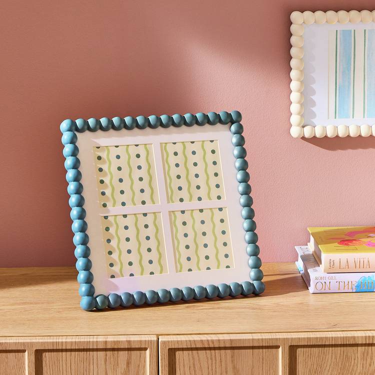 Habitat Bobble Square Multi Photo Blue Picture Frame - 4x4" 0