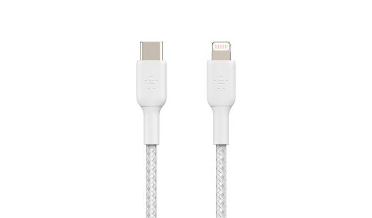 Belkin Braided USB-C to Lightning 1m Cable - White