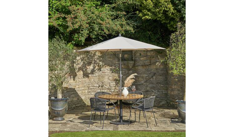 Pacific Riva 2.5m Centre-Pole Garden Parasol - Champagne