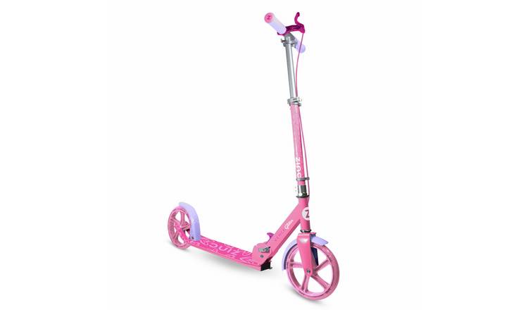 Zinc Verge Pro Glitter Big Wheel Folding Scooter - Pink