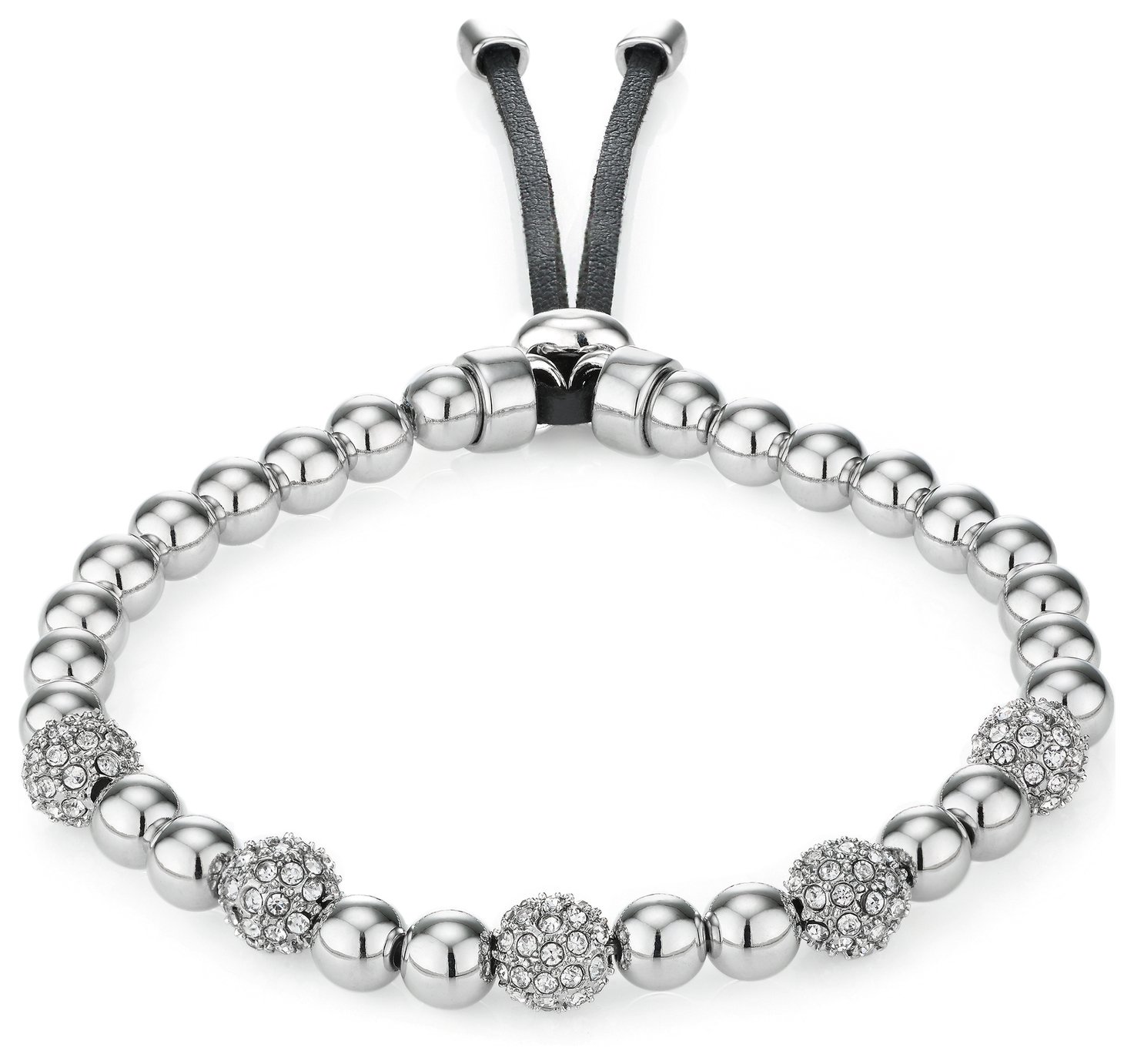 Buckley Silver Colour Pimlico Crystal Bead Bracelet