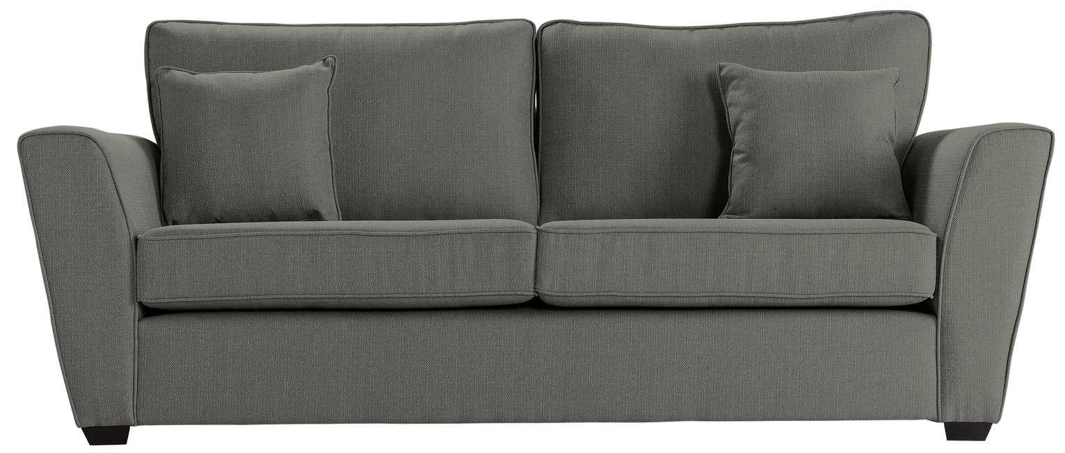 Argos Home Renley 3 Seater Fabric Sofa - Charcoal