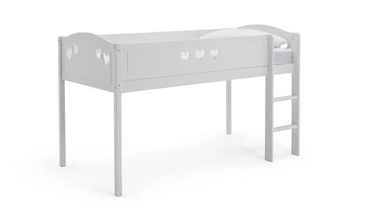 Argos Home Mia Mid Sleeper and Silentnight Mattress - White
