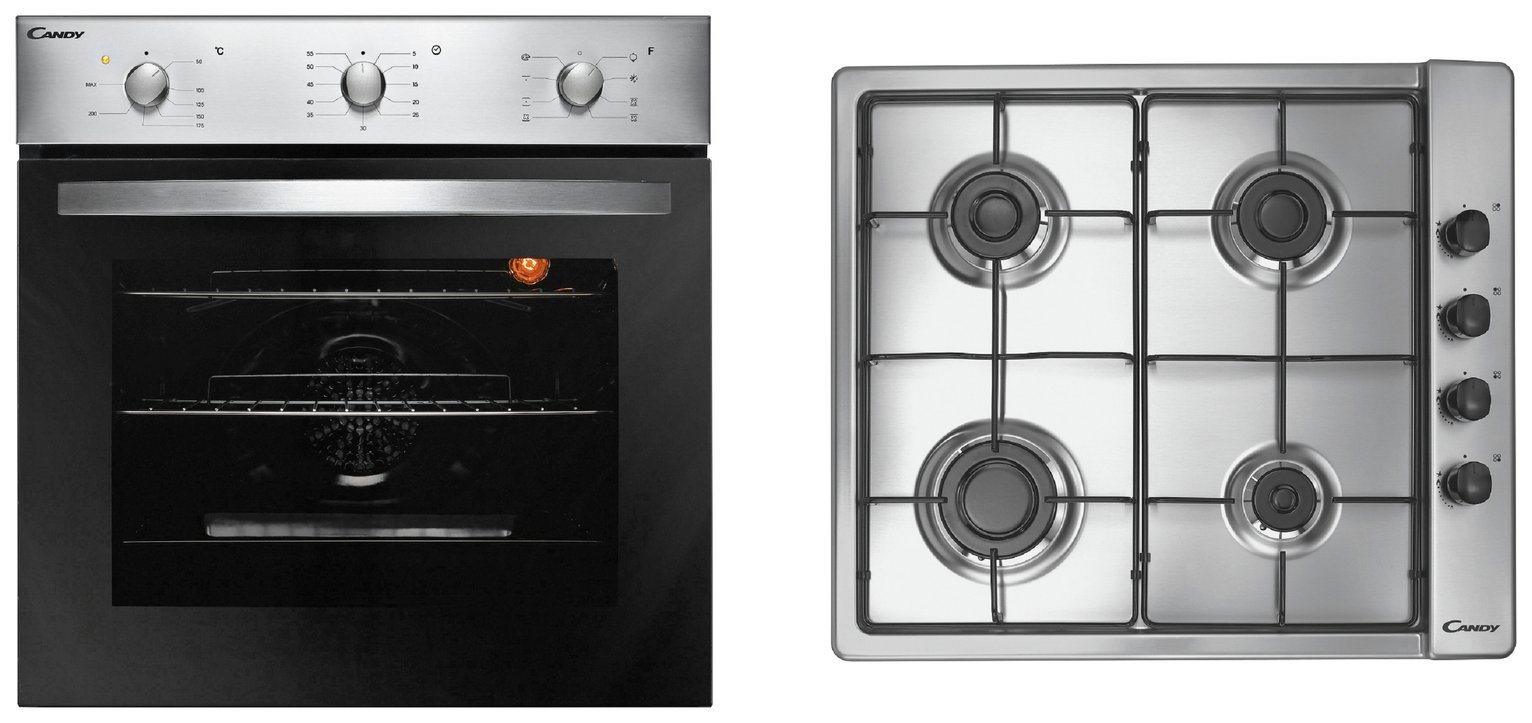 Candy COGHP60X Gas Hob with Single Multifunction Oven Pack