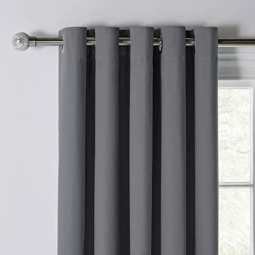 Buy Argos Home Blackout Eyelet Curtains Flint Grey Limited Stock